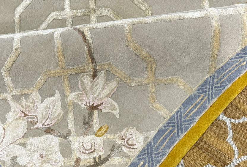 Rich Terracotta Wave Hand Tufted Carpet