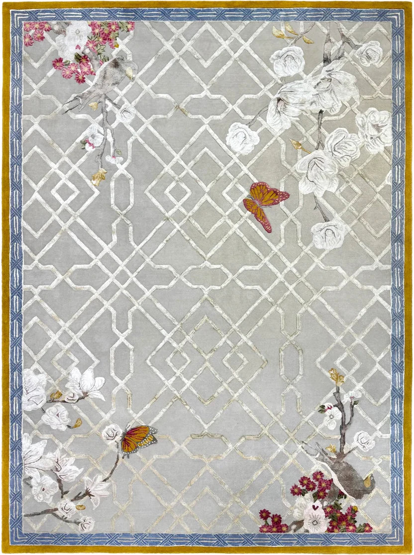 Rich Terracotta Wave Hand Tufted Carpet