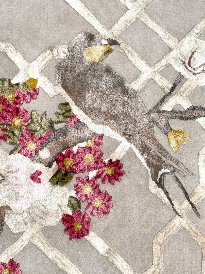 Rich Terracotta Wave Hand Tufted Carpet