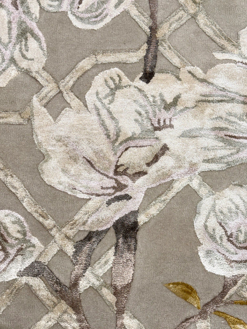 Rich Terracotta Wave Hand Tufted Carpet