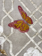 Rich Terracotta Wave Hand Tufted Carpet