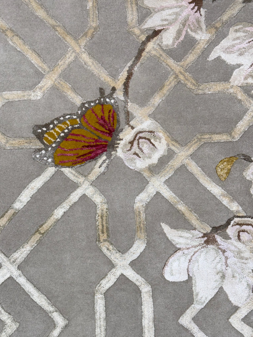 Rich Terracotta Wave Hand Tufted Carpet