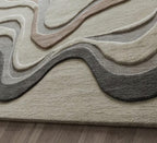 Eclipse Tuft Carpet Hand Tufted Beige Medallion – 8×10 ft