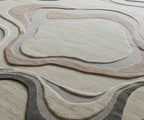 Eclipse Tuft Carpet Hand Tufted Beige Medallion – 8×10 ft