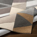 Olive Grove Rug Hand Tufted Grey Contemporary – 9×12 ft