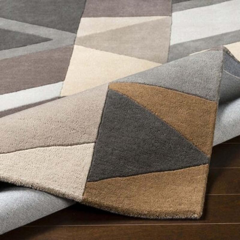 Olive Grove Rug Hand Tufted Grey Contemporary – 9×12 ft