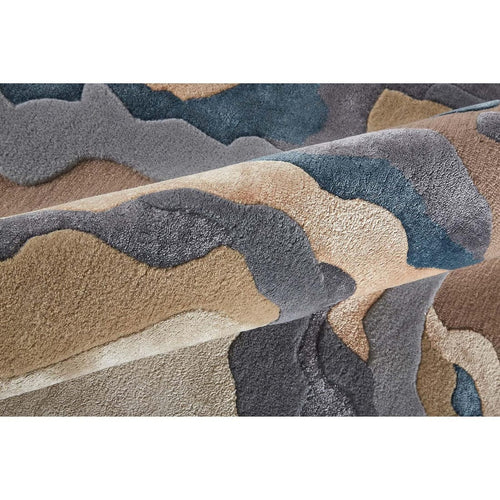 Autumn Leaf Carpet Hand Tufted Ivory Abstract – 5×7 ft