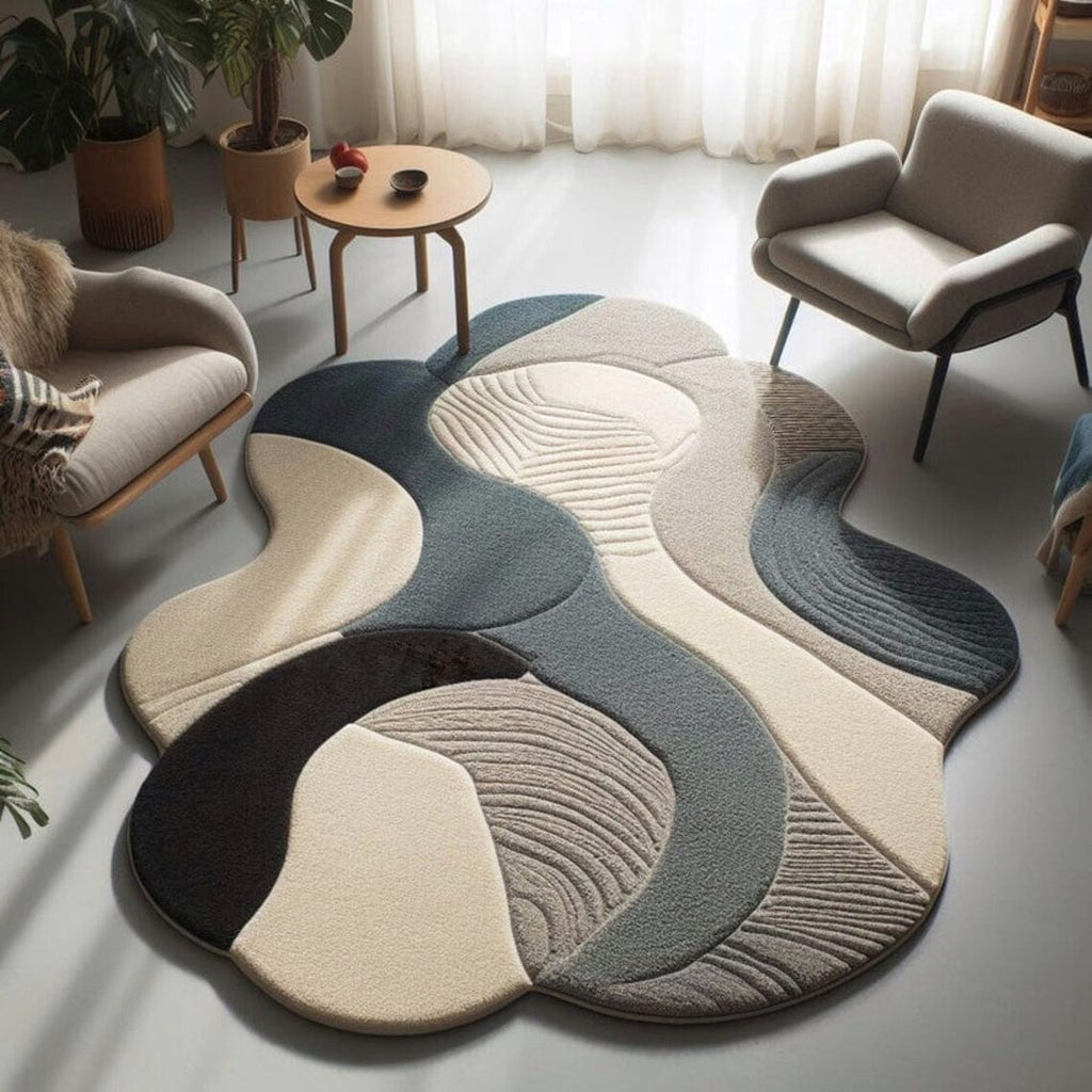 Isfahan Heritage Rug Hand Tufted Geometric – 6×9 ft