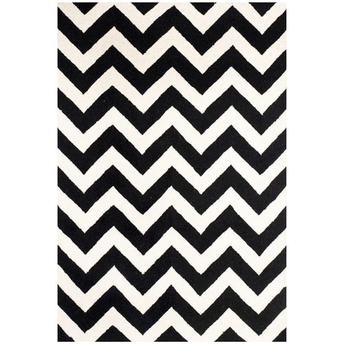 Aura Black - White Hand Tufted Carpets & Rugs