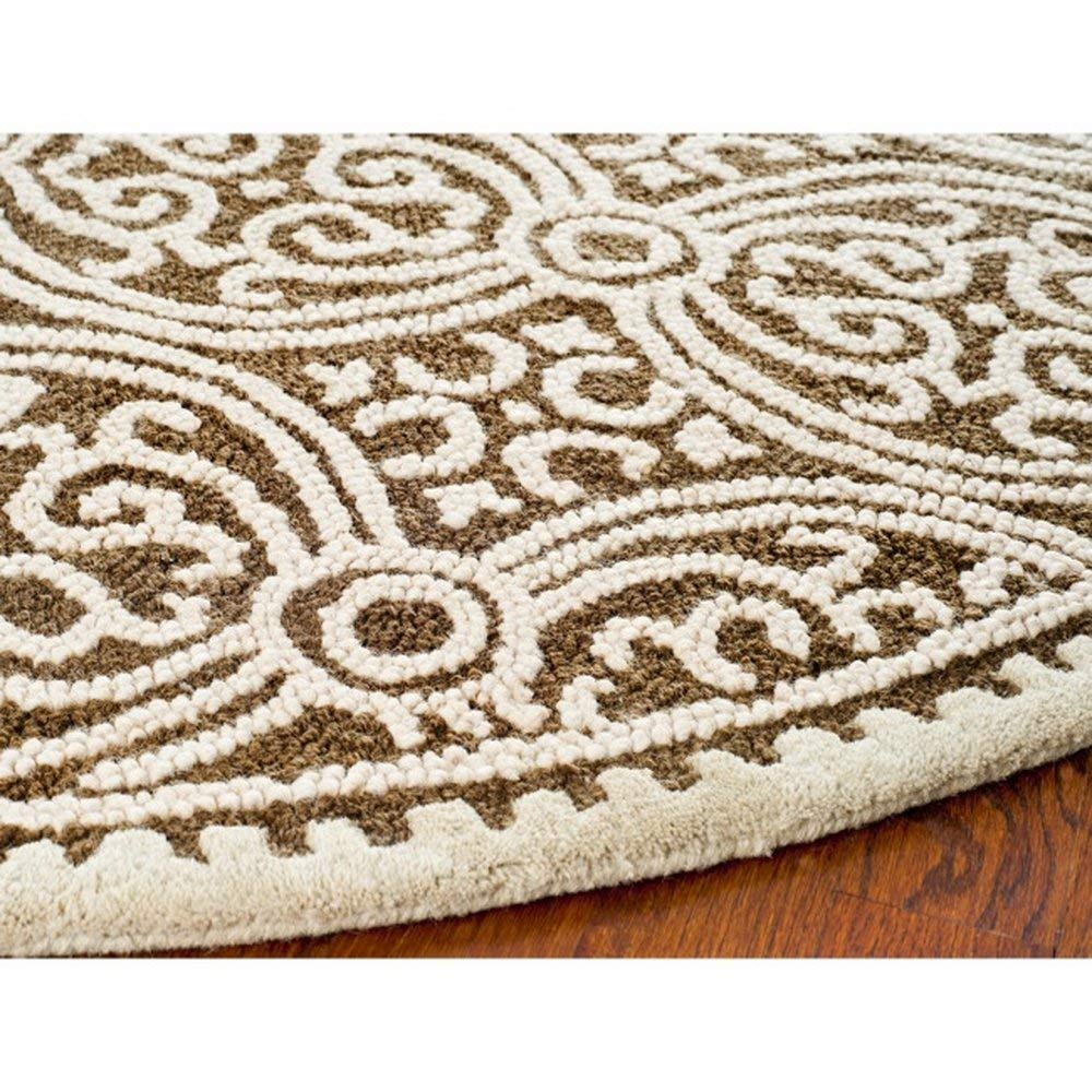 Regal Scroll Round Hand Tufted Carpets
