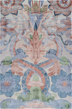 Eternal Phoenix Garden Silk Rug Hand Tufted Carpets
