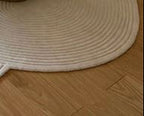 Contemporary Hand Tufted Carpet – Cream – 9 × 12 ft