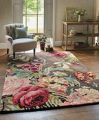 Sunset Horizon Rug Hand Tufted Beige Medallion – 8×10 ft