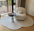 Contemporary Hand Tufted Carpet – Cream – 9 × 12 ft