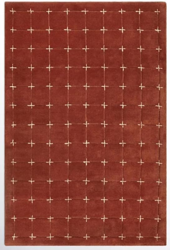 Soft Plush Terracotta Living Room Hand Tufted Carpet