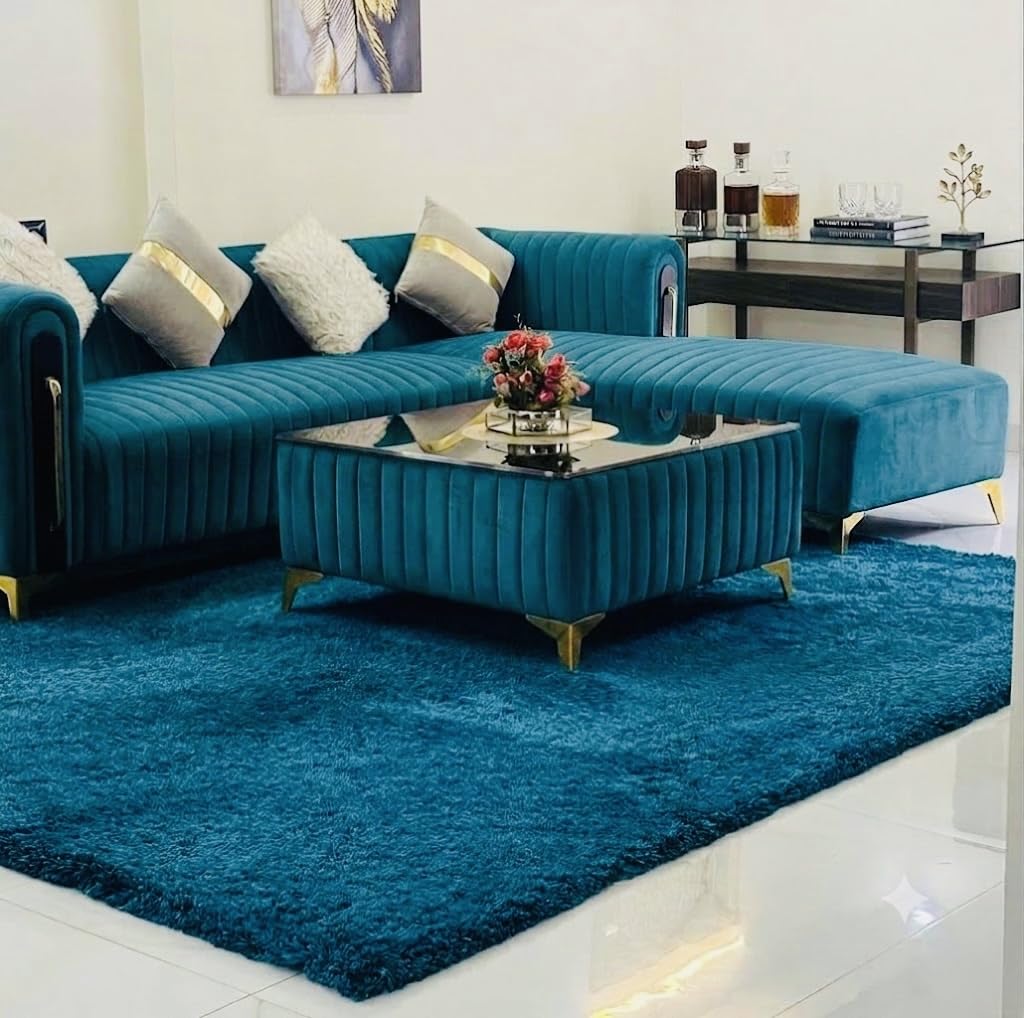 Modern Rug Soft Hand woven Plain California Premium Shaggy Carpets