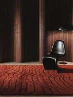 Rich Terracotta Wave Hand Tufted Carpets & Rugs