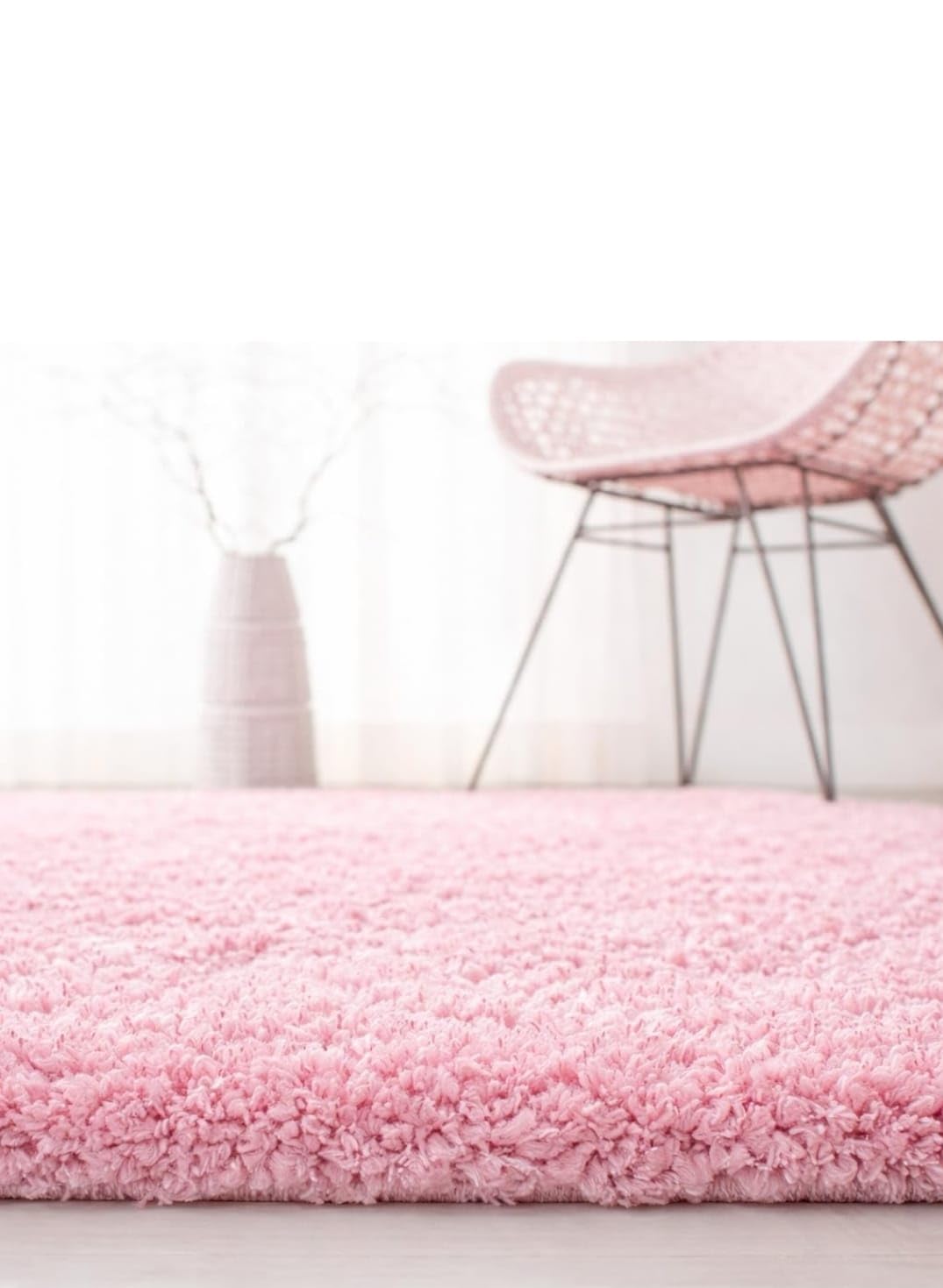 Soft Premium Polyester Fluffy Rug | Anti-Skid Small Area Shaggy Carpet