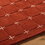 Soft Plush Terracotta Living Room Hand Tufted Carpet