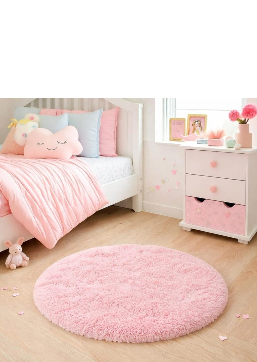 Soft Premium Polyester Fluffy Rug | Anti-Skid Small Area Shaggy Carpet