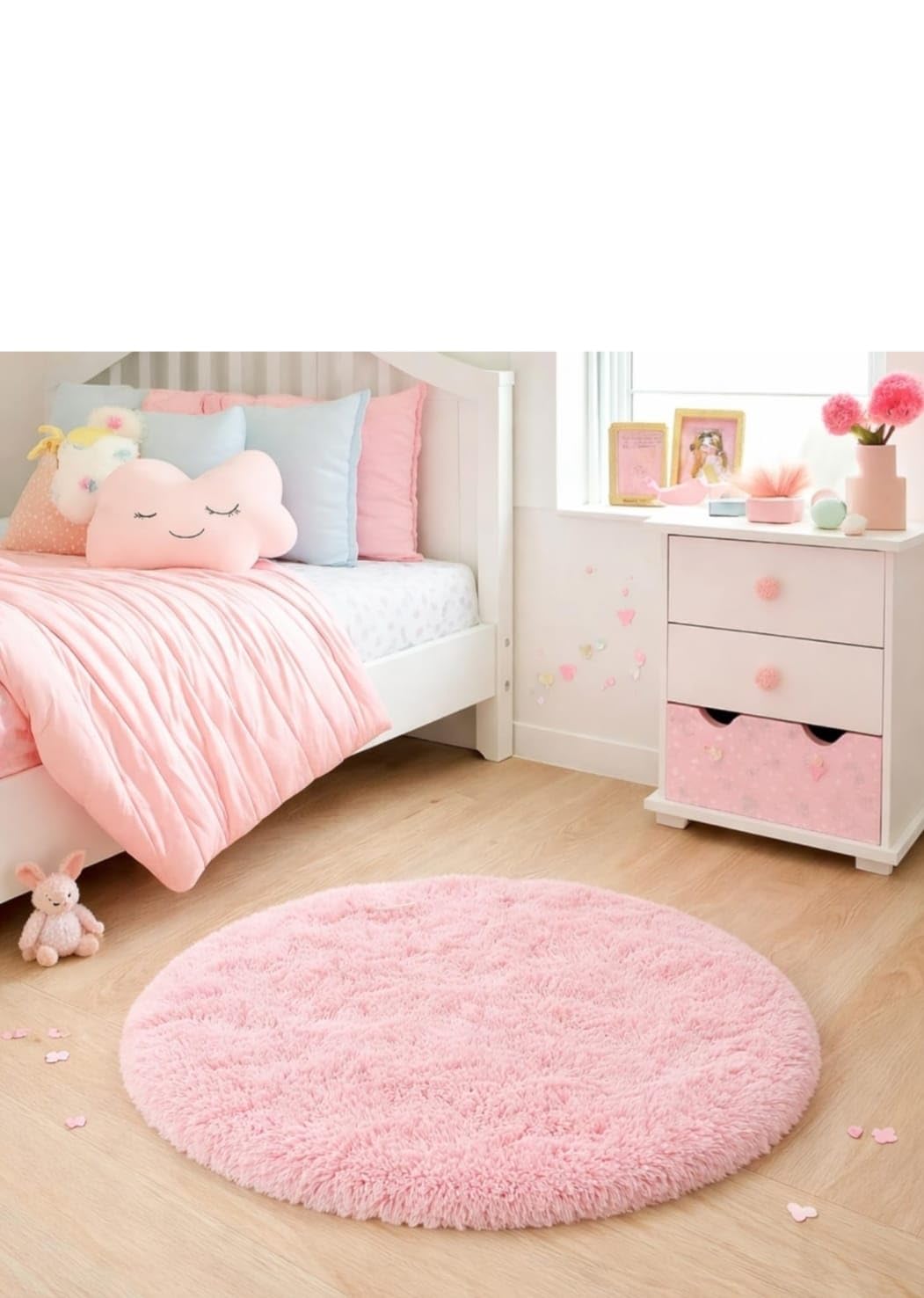 Soft Premium Polyester Fluffy Rug | Anti-Skid Small Area Shaggy Carpet