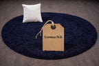 Soft Premium Polyester Blue Fluffy Rug | Anti-Skid Small Area Shaggy Carpet
