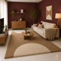 Abstract Shaggy Area Carpet – 2-Inch Pile Mat High-Pile Polyester Microfiber Rug