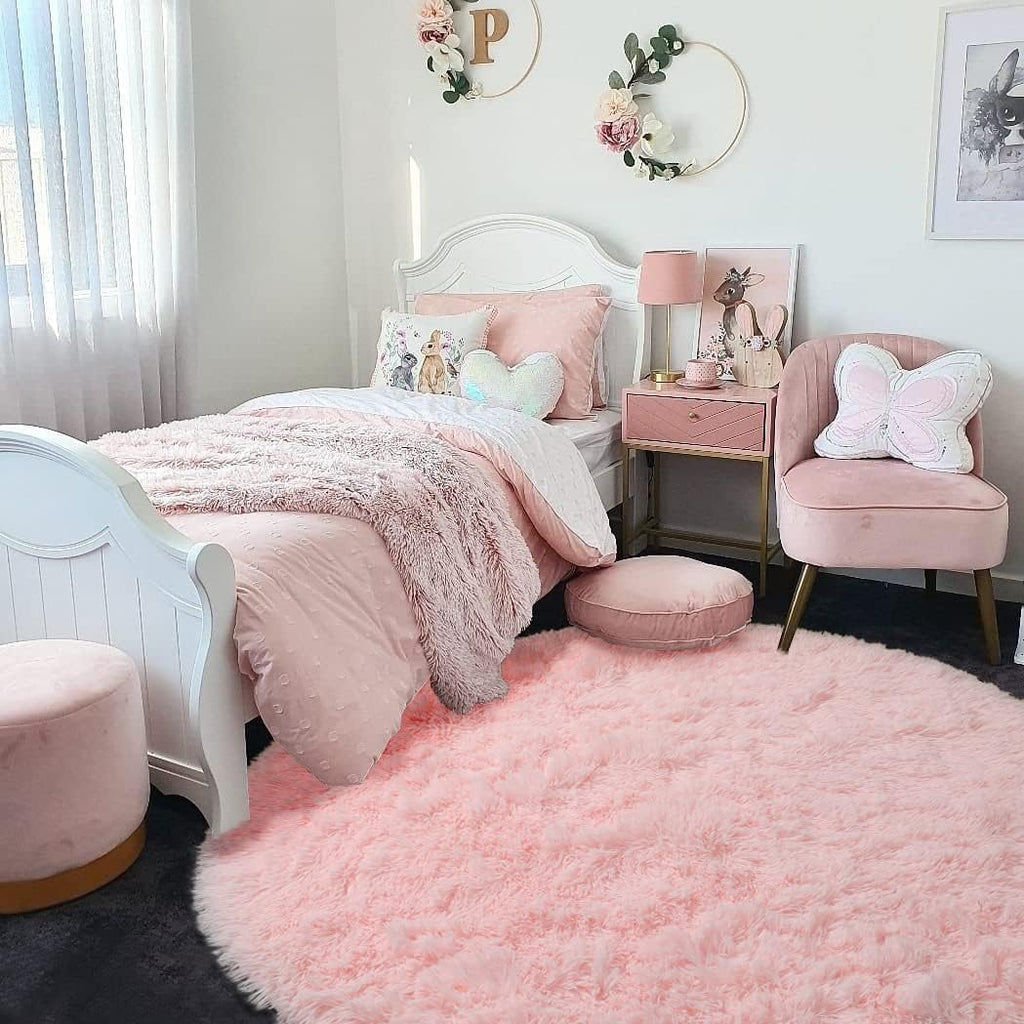 Soft Premium Polyester Fluffy Rug | Anti-Skid Small Area Shaggy Carpet