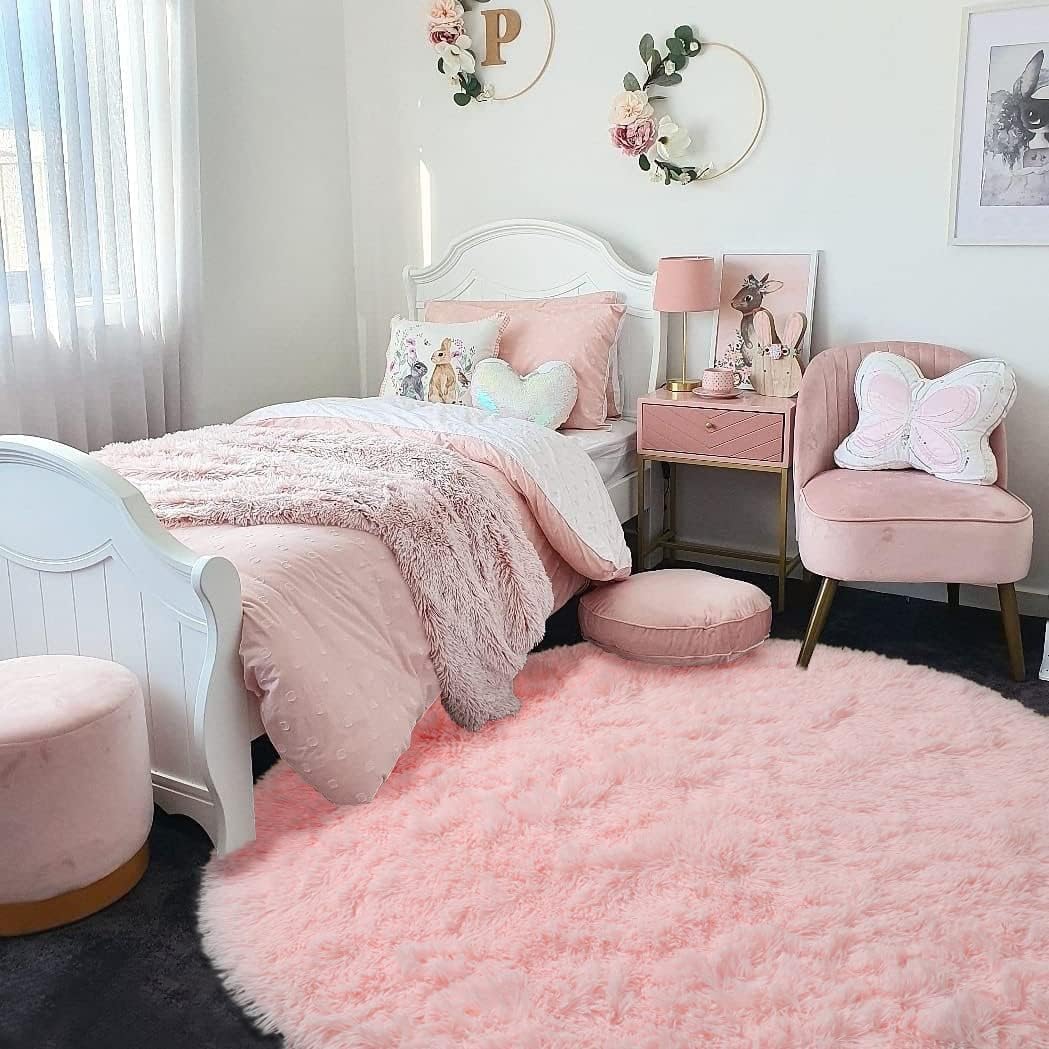 Soft Premium Polyester Fluffy Rug | Anti-Skid Small Area Shaggy Carpet