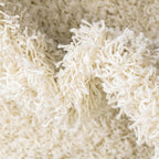 Luxury Abstract Mat High-Pile Polyester Microfiber black & White Shaggy Carpet