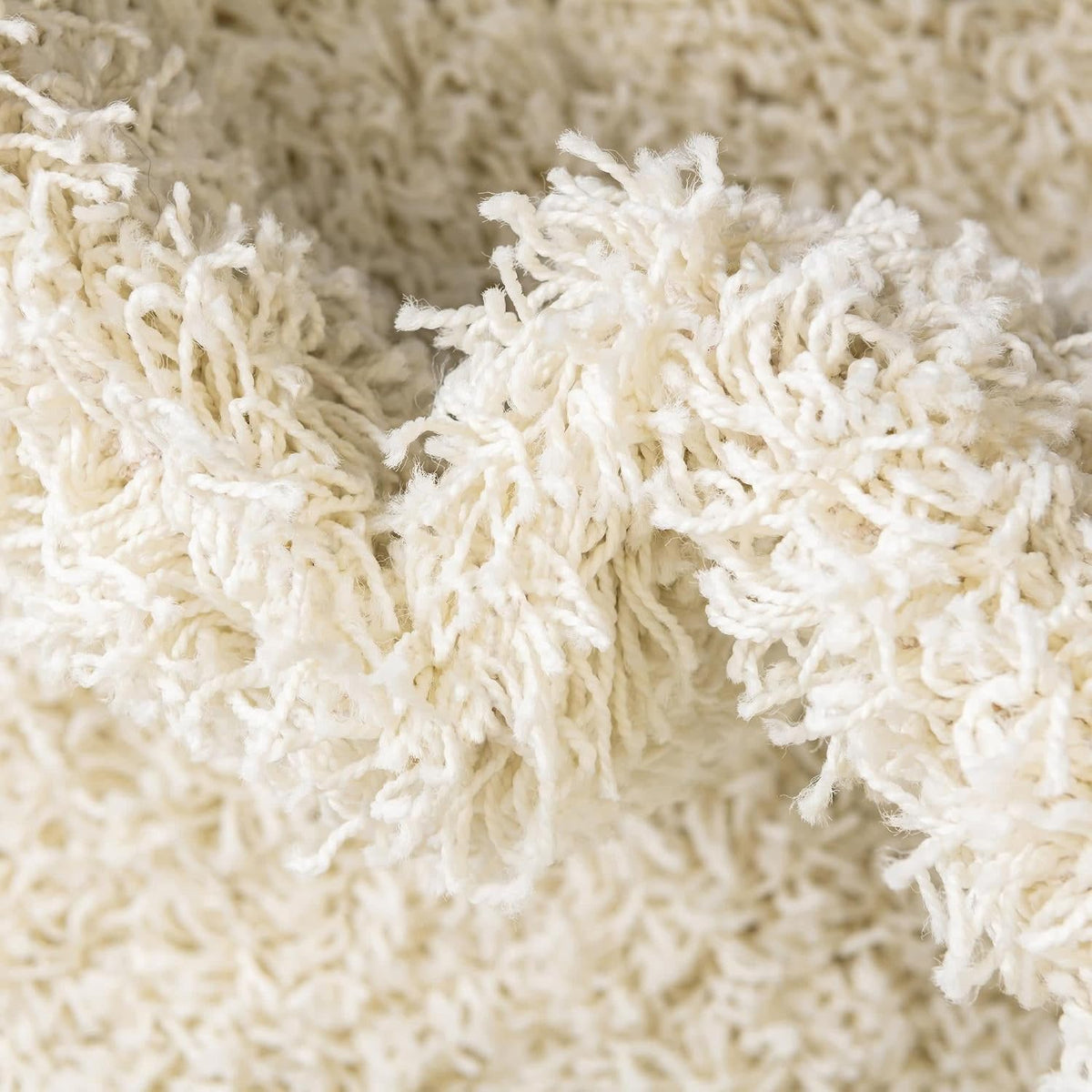 Luxury Abstract Mat High-Pile Polyester Microfiber black & White Shaggy Carpet