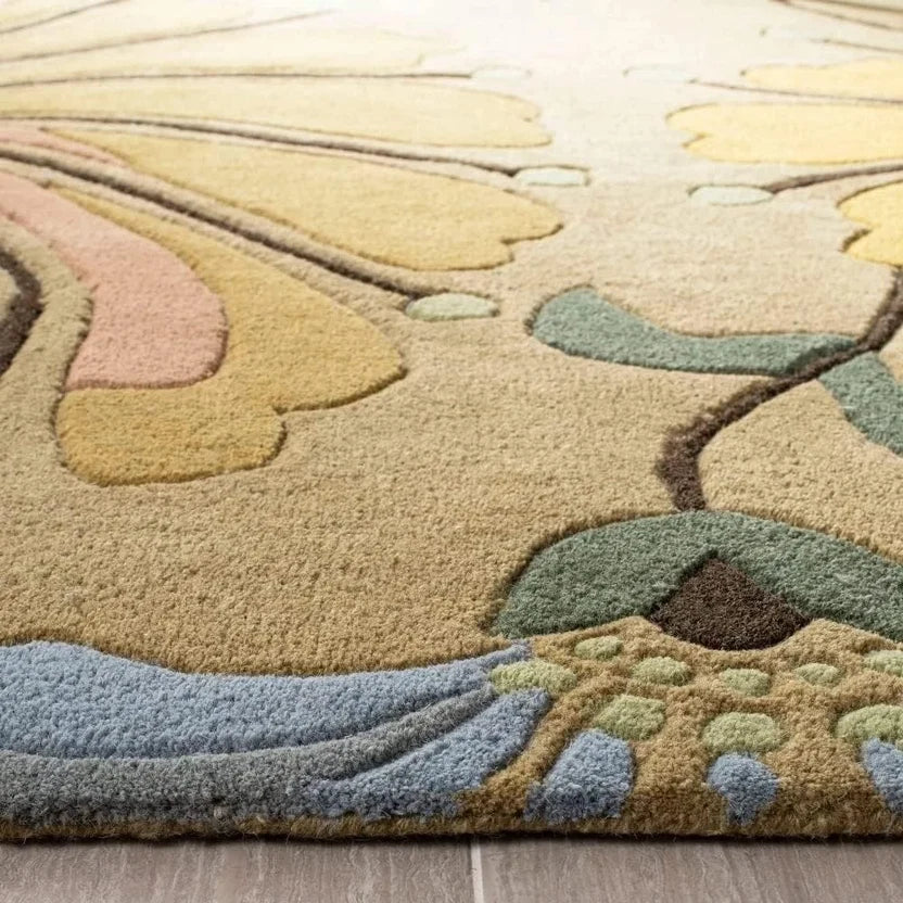 Modern Floral Wool Hand Tufted Carpets & Rugs