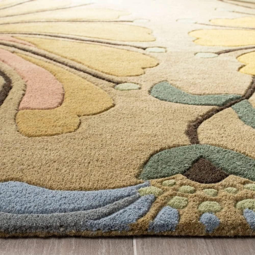 Modern Floral Wool Hand Tufted Carpets & Rugs