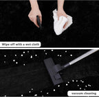 Soft Premium Polyester Black Fluffy Rug | Anti-Skid Small Area Shaggy Carpet