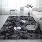 Soft black Color Hand woven Plain California Premium Shaggy Carpets