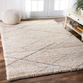 Rectangular Beige Ivory Microfiber Anti Skid Soft Fluffy Area Rug Shaggy Carpets