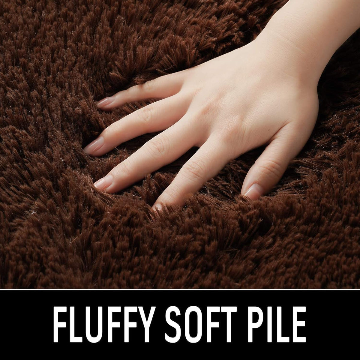 Soft Premium Polyester Fluffy Rug | Anti-Skid Small Area Shaggy Carpet