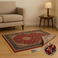 Superfine Silk Velvet Carpet 6x9 Feet| Soft Luxury Floor Carpet with Anti-Skid Backing | Red
