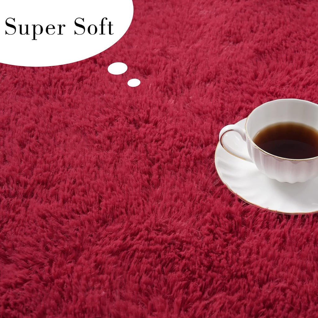 Soft Premium Polyester Redis Fluffy Rug | Anti-Skid Small Area Shaggy Carpet