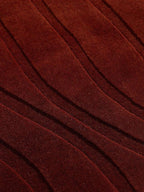 Rich Terracotta Wave Hand Tufted Carpets & Rugs