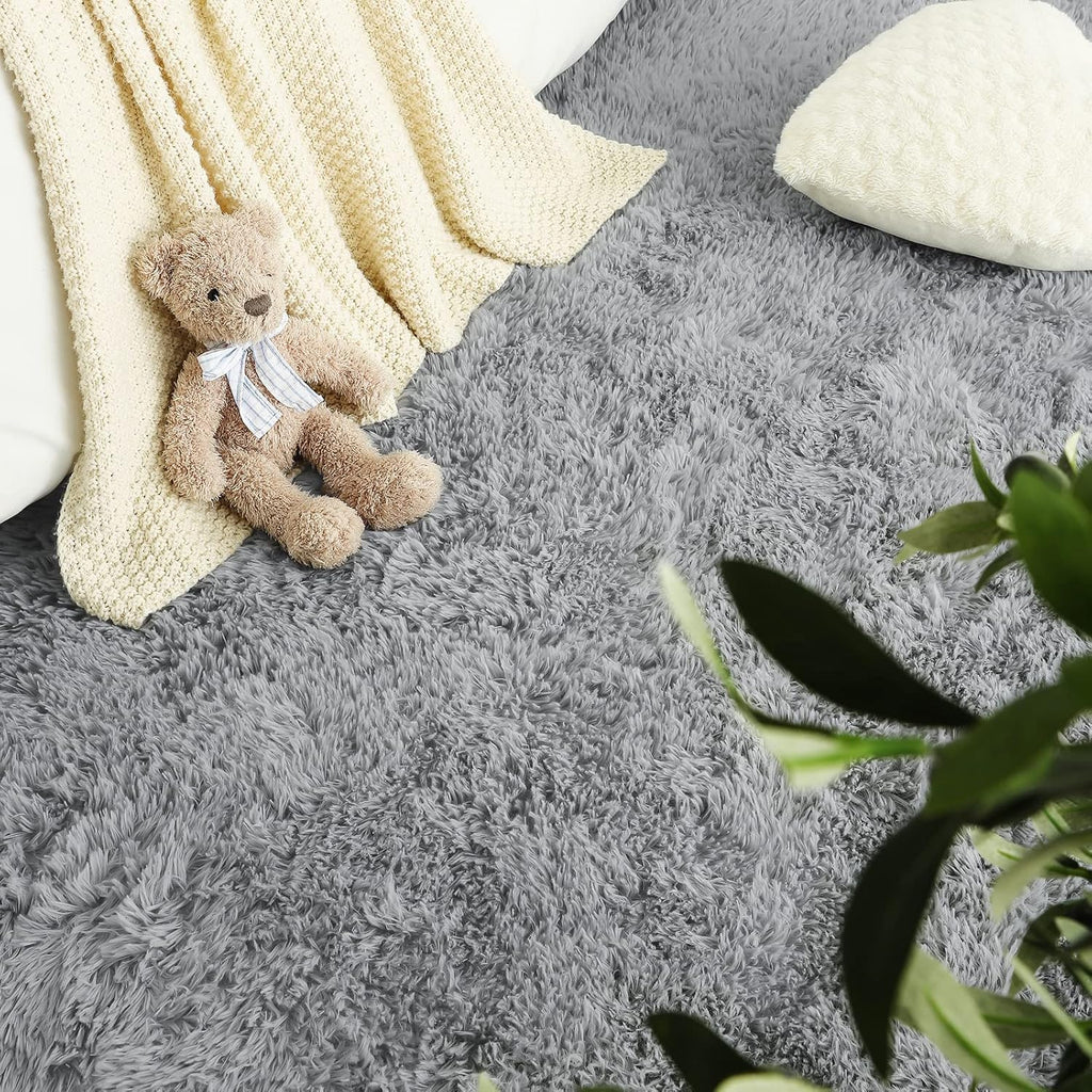 Soft Premium Polyester Fluffy Rug | Anti-Skid Small Area Shaggy Carpet