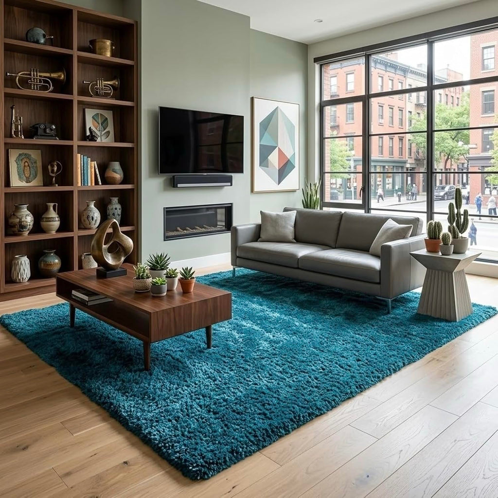 Modern Rug Soft Hand woven Plain California Premium Shaggy Carpets