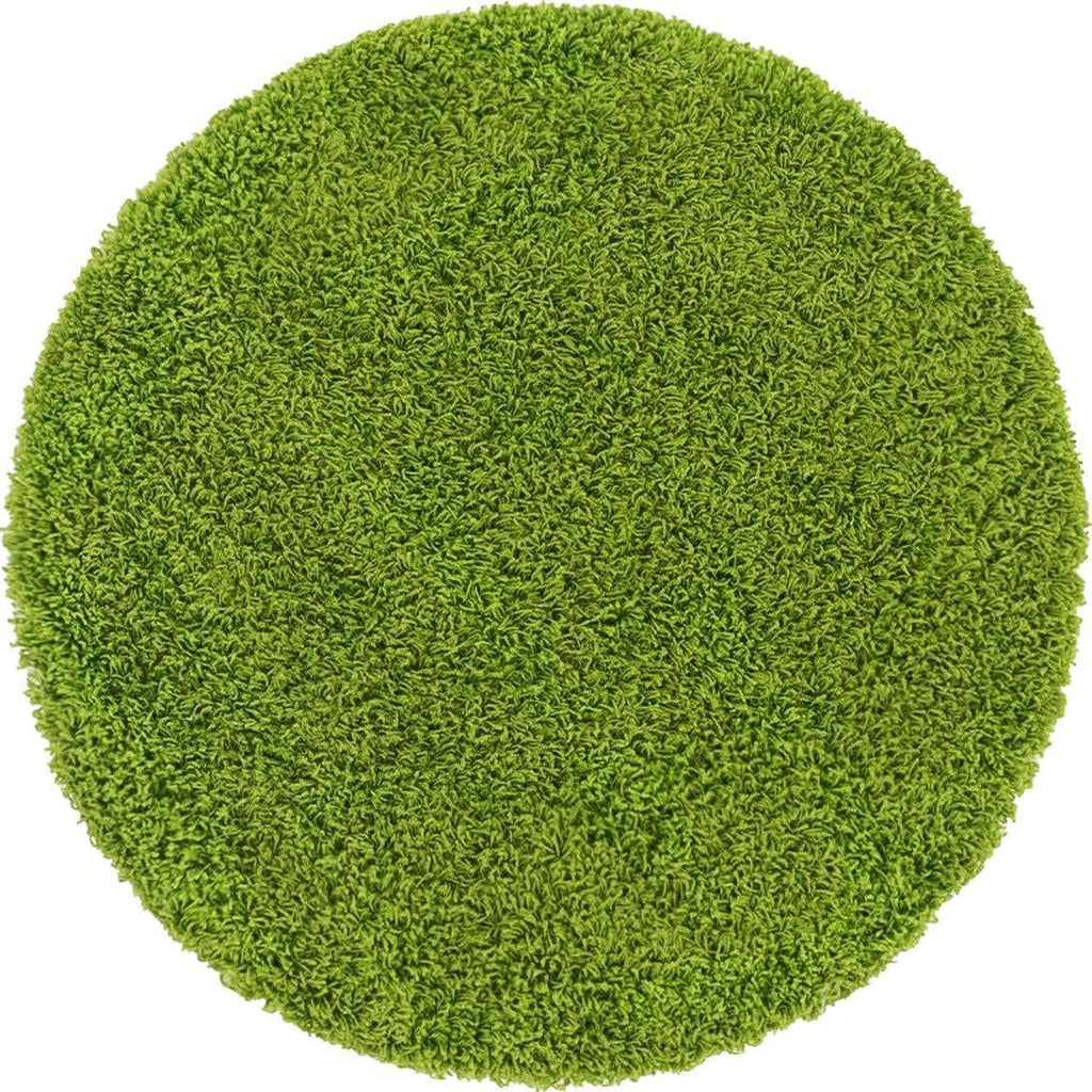 Soft Premium Polyester Green Fluffy Rug | Anti-Skid Small Area Shaggy Carpet