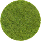Soft Premium Polyester Green Fluffy Rug | Anti-Skid Small Area Shaggy Carpet