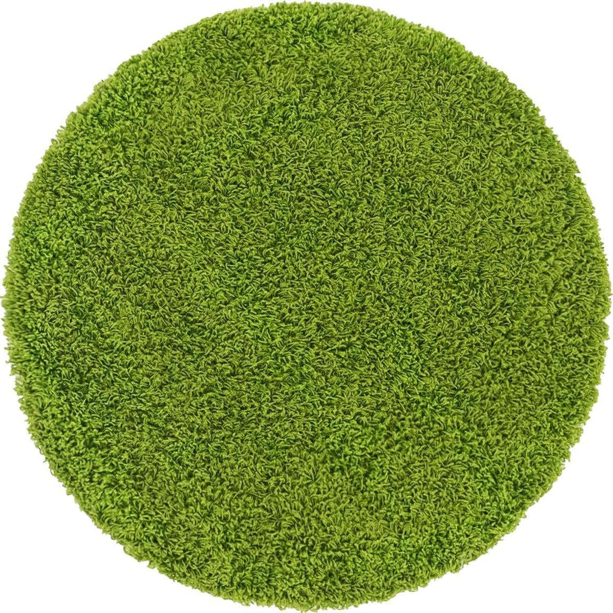Soft Premium Polyester Green Fluffy Rug | Anti-Skid Small Area Shaggy Carpet