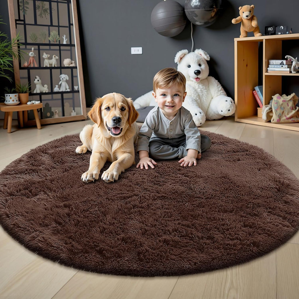 Soft Premium Polyester Fluffy Rug | Anti-Skid Small Area Shaggy Carpet