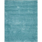 Soft Sky Blue Color Hand woven Plain California Premium Shaggy Carpets