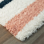 Rectangular Ivory Multi Microfiber Anti Skid Soft Fluffy Area