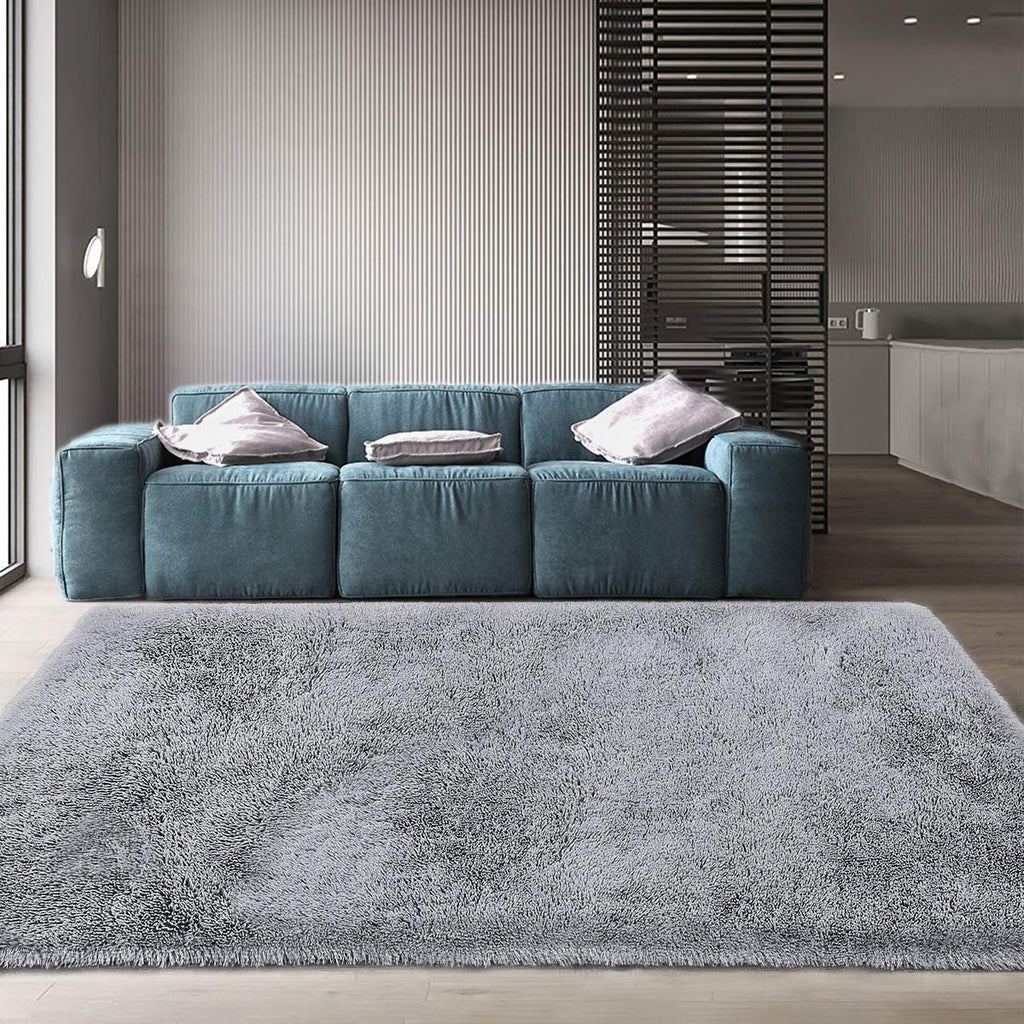 Rectangular Modern Rug Soft Hand woven Plain California Premium Shaggy Carpets