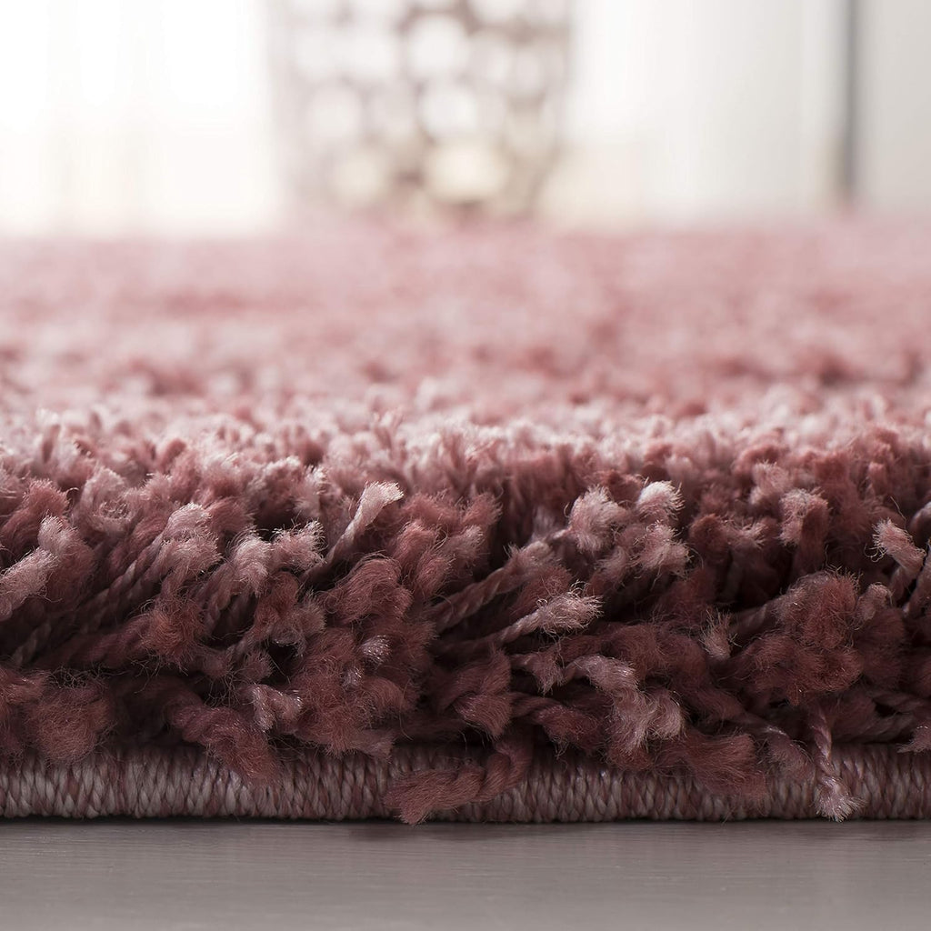 Abstract Area Mat High-Pile Polyester Microfiber Pink Shaggy Carpet